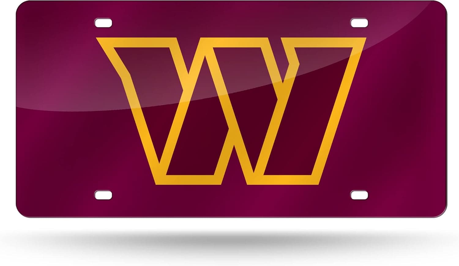 Rico Industries NFL Washington Commanders 12" x 6" Laser Cut Tag For Car/Truck/SUV - Automobile Décor