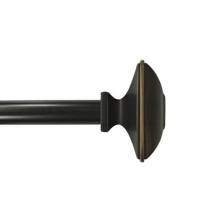 Mainstays 3/4" Square Adjustable Curtain Rod Set, 30-84", Black