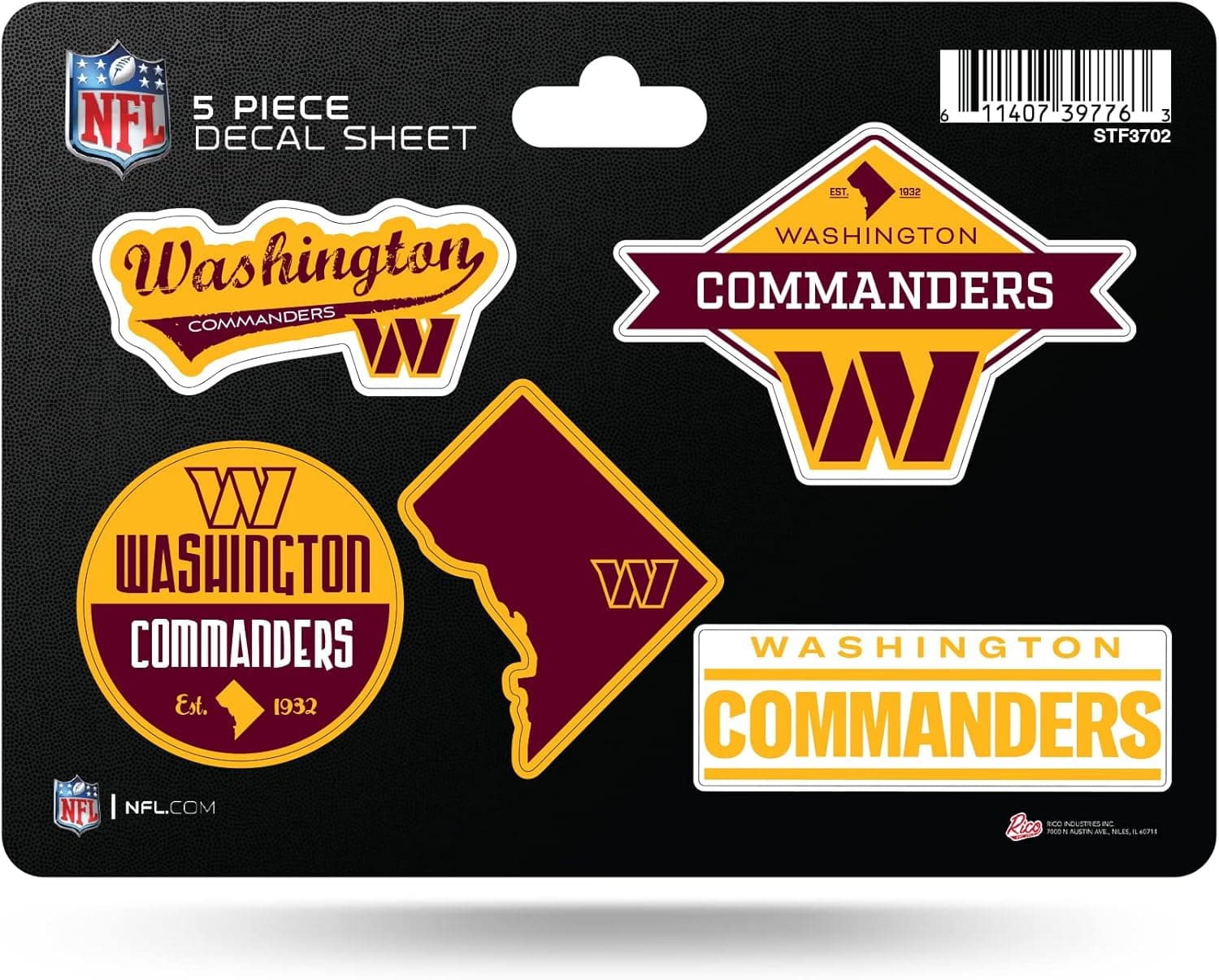 Save 28% on NFL Washington Commanders Sticker Sheet