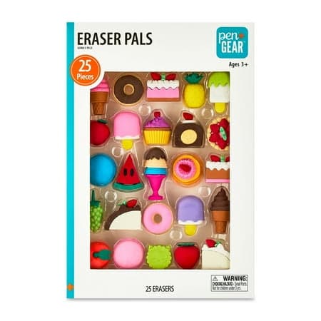 Pen+Gear Eraser Pals, Treats, 25 Count