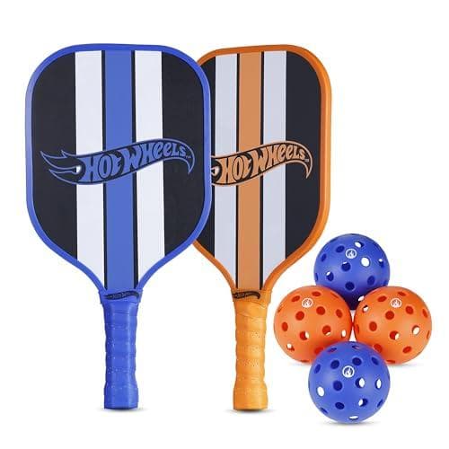 Enjoy Wooden Pickleball Fun with Hot Wheels Set