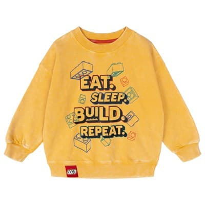 LEGO Toddler Boy or Girl Long Sleeve Fleece Top Mineral Wash Yellow 2T