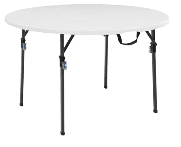 Save 35% on Mainstays 4' Fold-in-Half Round Plastic Table