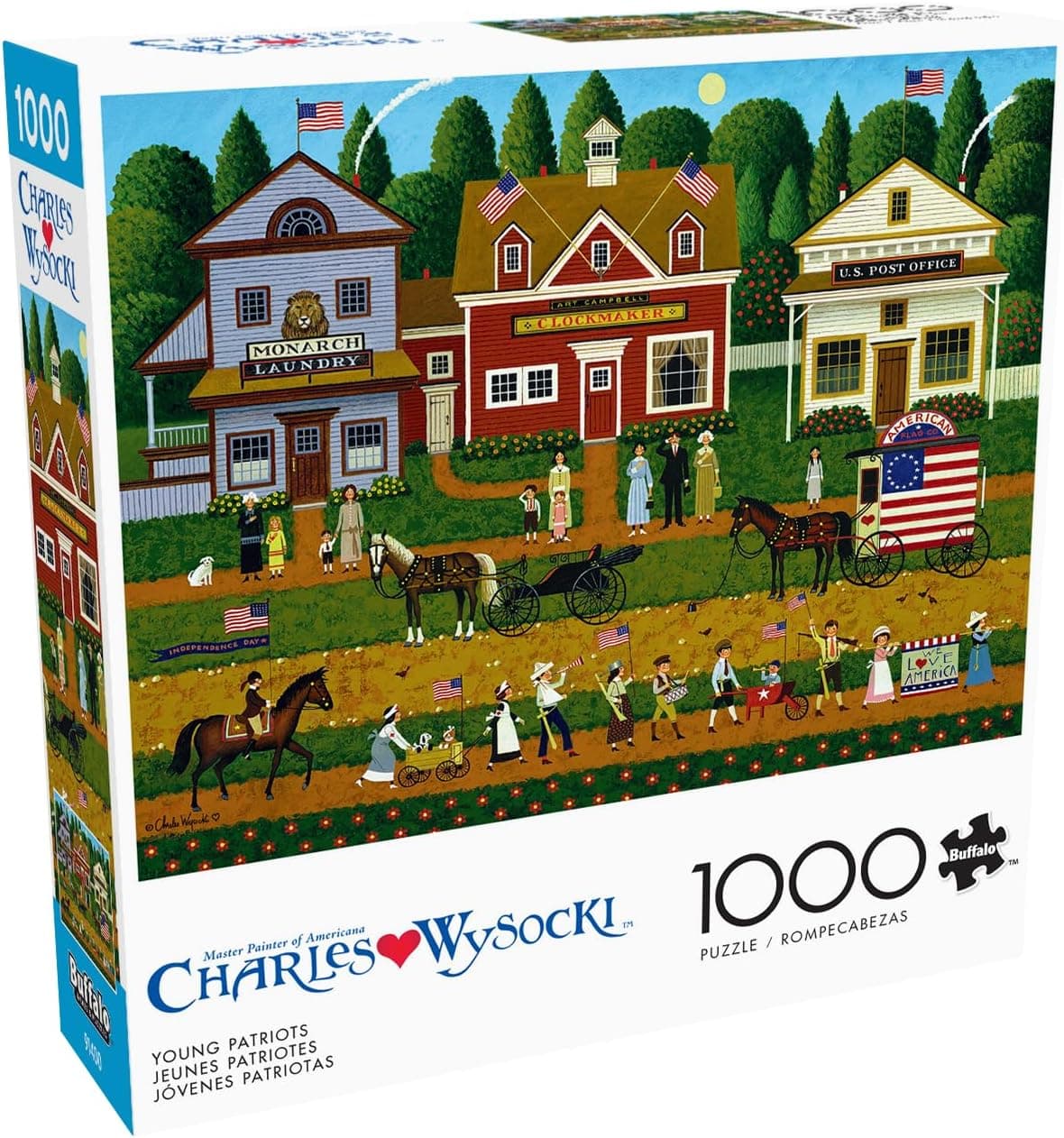 Buffalo Games - Charles Wysocki - Young Patriots - 1000 Piece Puzzle - Challenging Puzzle Perfect for Game Nights - Finished Size is 26.75 x 19.75