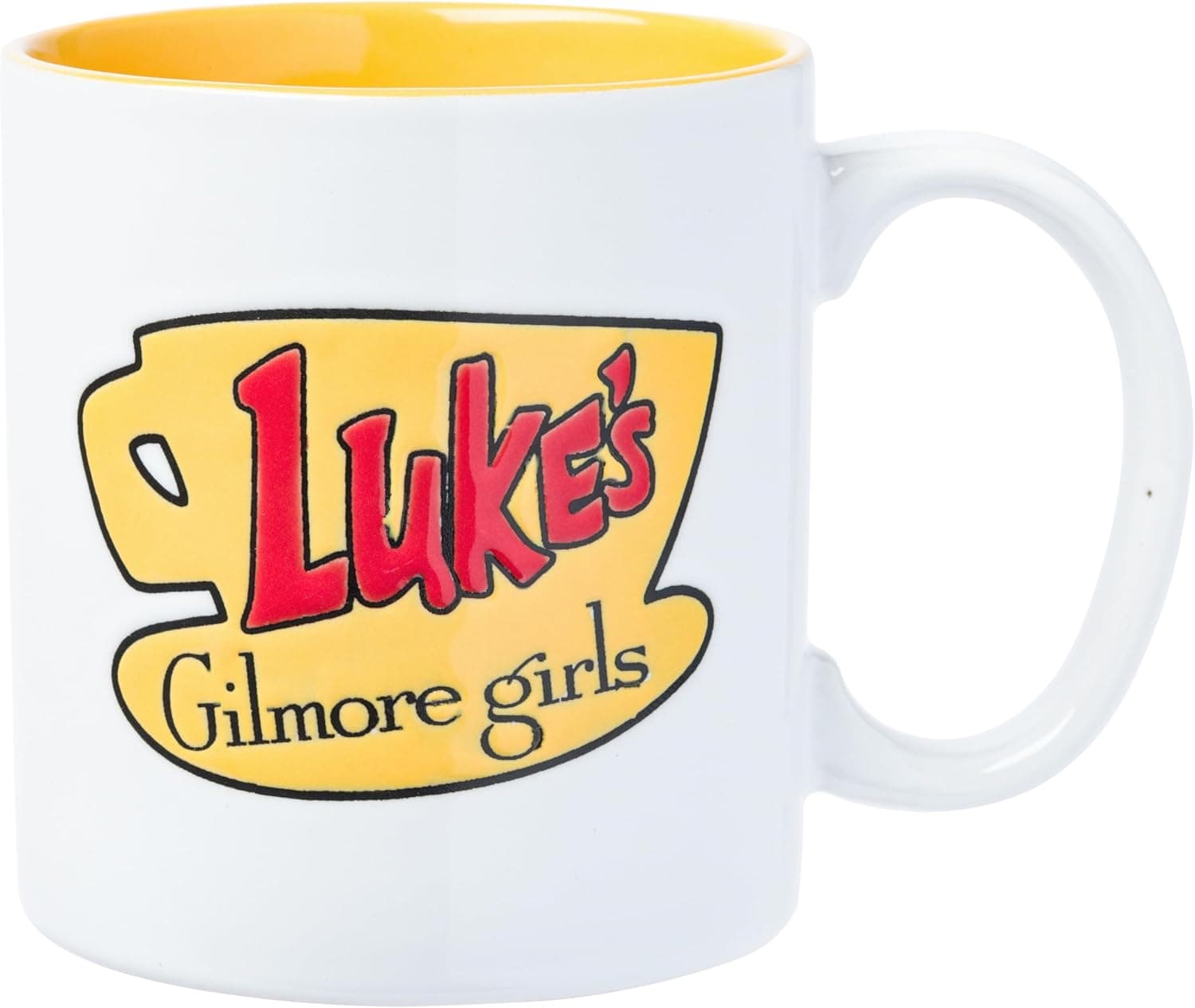 Silver Buffalo Gilmore Girls Luke's Diner Logo Wax Resist Ceramic Mug, 20 Ounces