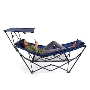 Relax in the Ozark Trail Hammock with Canopy for $50