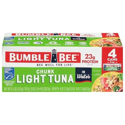Bulk Tuna Deal: 50% Off 4-Pack Bumble Bee Chunk Light Tuna (5oz cans)