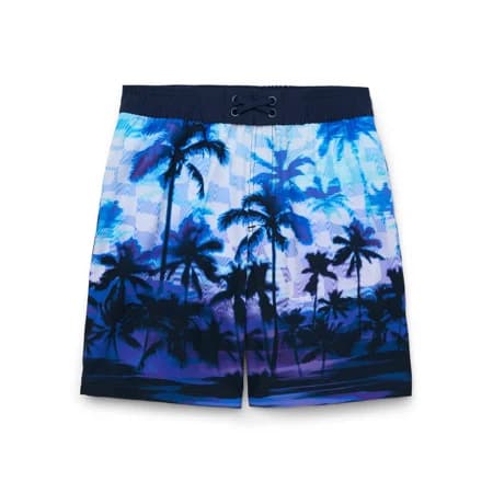 Wonder Nation Boys Swim Trunks with UPF50+, 7” Inseam, Sizes 4-16