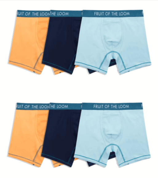 6-Pack Fruit of the Loom Men's Performance Boxer Briefs