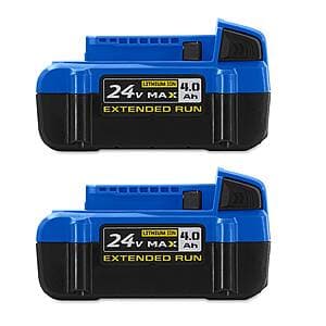 Kobalt 24V MAX 4 Ah Batteries - 2-Pack for $59 with Free Shipping