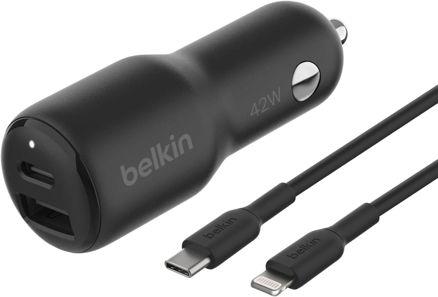 Belkin Dual Car Charger with Fast Charging USB-C & USB-A Ports