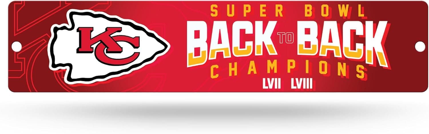 Celebrate the Kansas City Chiefs' Back-to-Back Wins with this NFL Street Sign