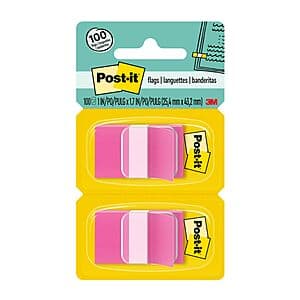 2-Pack 50-Count Post-it Removable Page Marker Flags (Pink) - Just $2.15