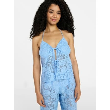 No Boundaries Lace Tank Swim Coverup, Women's XXS-XXL