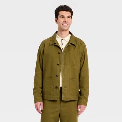 Houston White Men's Chore Fashion Jacket - Olive Green XL