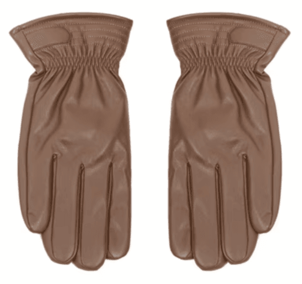 George Men's Faux Leather Gloves Walmart