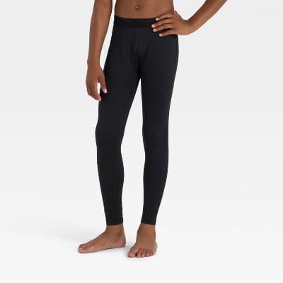 Boys' Fitted Cozy Tight Pants - All In Motion™ Black XXL