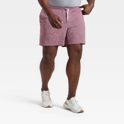 Men's Big Soft Stretch Shorts 7" - All In Motion™ Burgundy 3XL