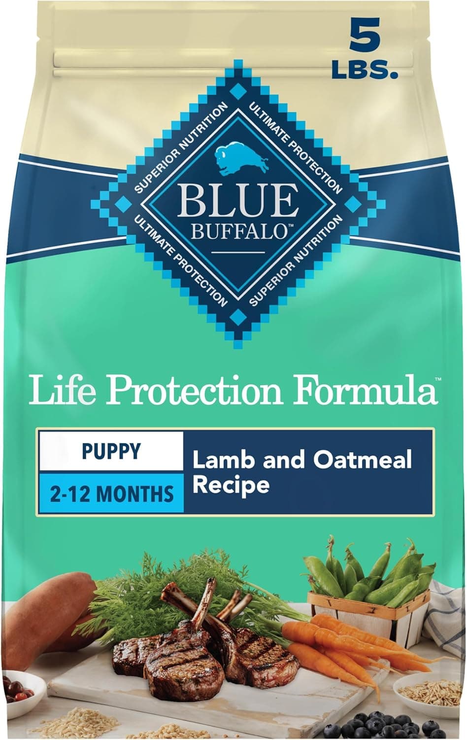 Save 50% on Blue Buffalo Puppy Dry Food with Lamb & Oatmeal