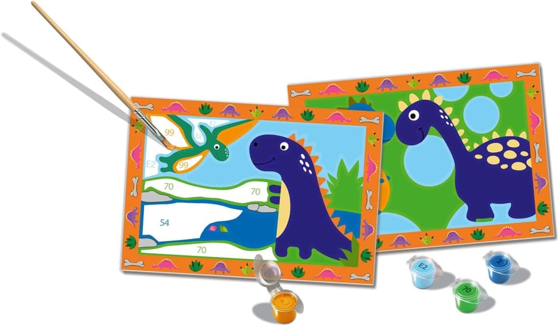 Dinosaur Paint by Numbers Kit for Kids - Ravensburger