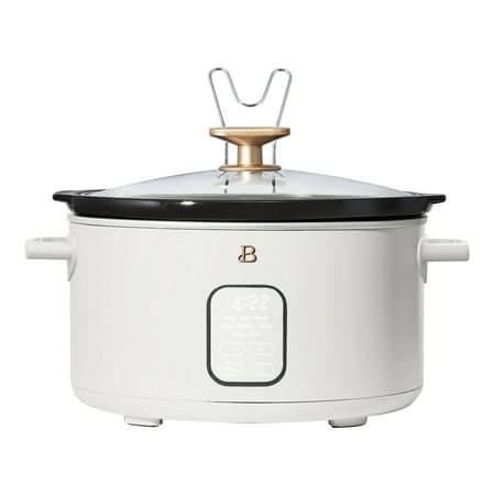 Beautiful 6 Qt Programmable Slow Cooker, White Icing by Drew Barrymore
