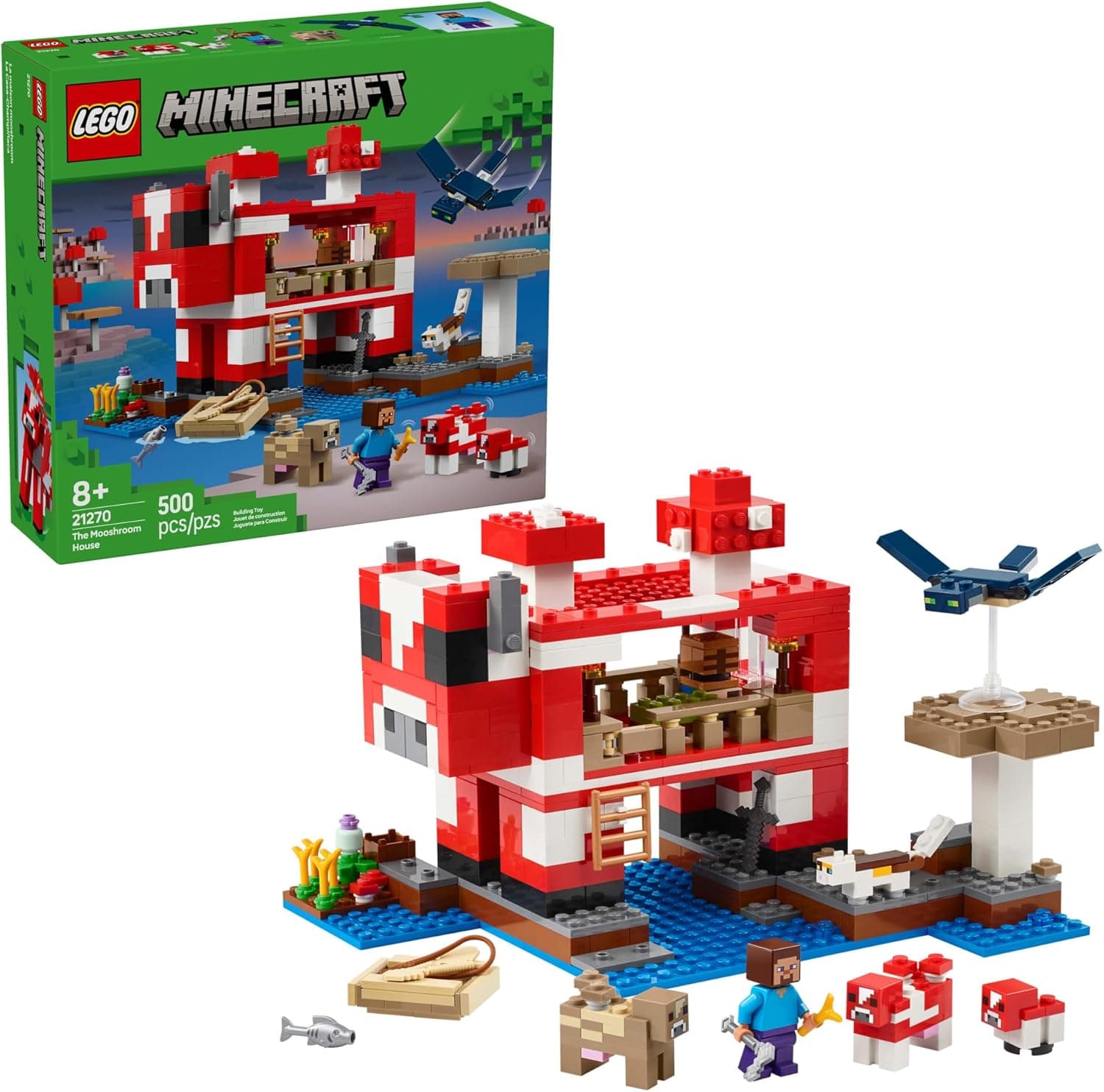Explore the Minecraft Mooshroom House Adventure