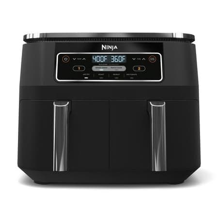 Ninja Foodi 4-in-1 8 Qt Air Fryer w/ DualZone Technology, 2 DualZone FlexBasket, DZ100 Black