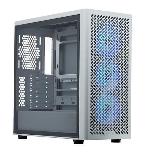 Cooler Master Elite 502 White ATX High Airflow Minimalist PC Case Amazon