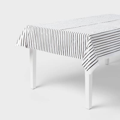 Black and White Stripe Table Cover - Spritz™