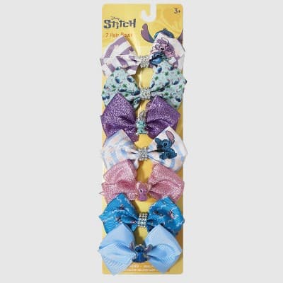 Girls' Lilo & Stitch 7pk Bow Set - Blue