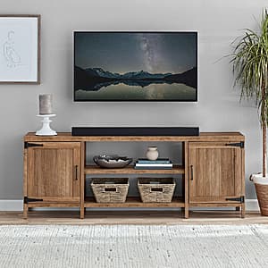 Mainstays Farmhouse TV Stand for TVs up to 70" (Rustic Weathered Oak) $54.50 + Free S&H