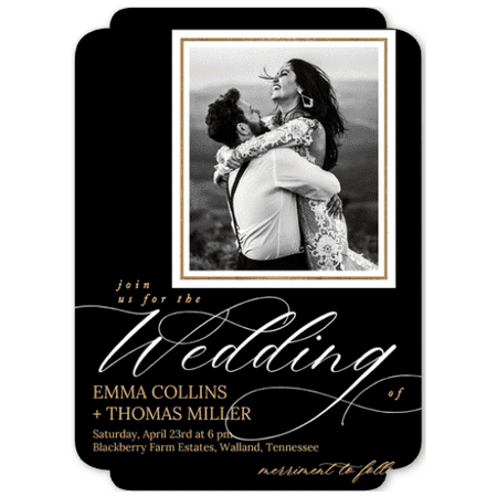 Custom Printed Personalized Stationery Card 5x7 Premium 120 lb Cardstock Elegant Corner