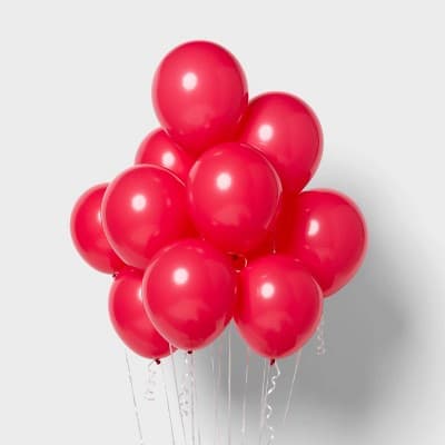 15ct Latex Party Balloons Red