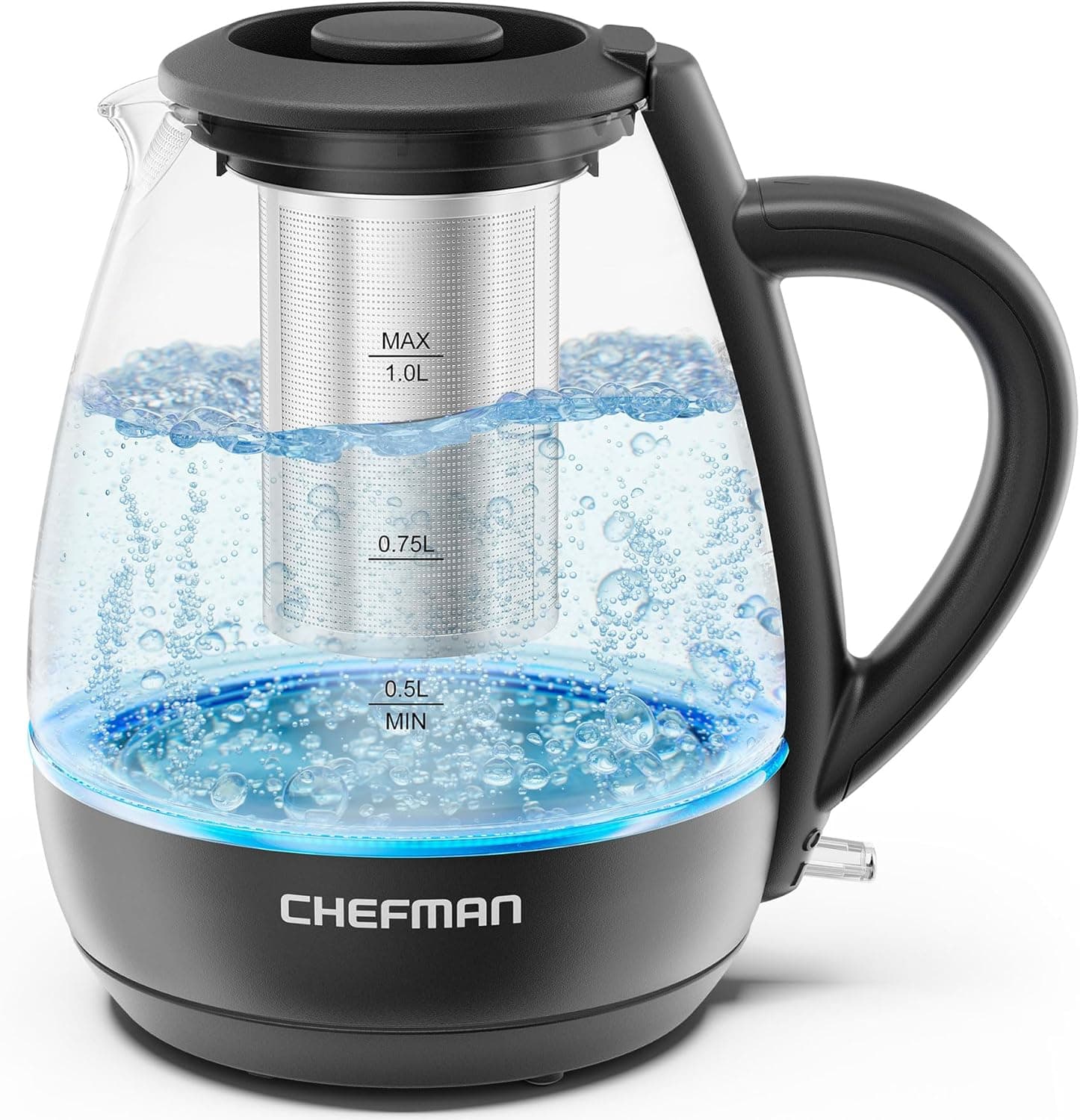 Chefman Electric Kettle with Tea Infuser - Compact and Efficient