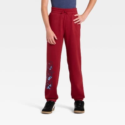 Boys' Marvel Spider-Man Fleece Sweatpants - Maroon M
