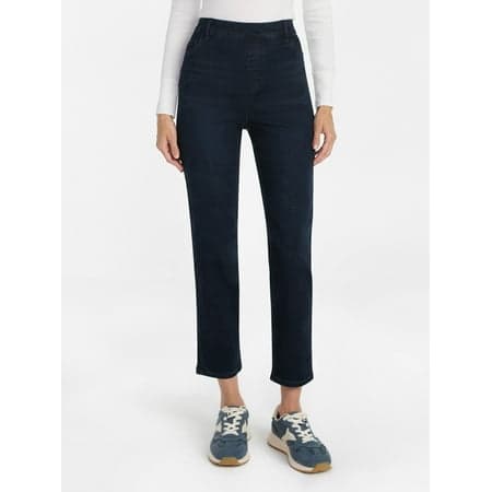 Time and Tru Women's High Rise Straight Leg Denim Jegging, 27.5" Inseam, Sizes XS-XXXL