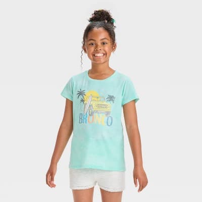 Girls' Ford Bronco Short Sleeve Graphic T-Shirt - Green L