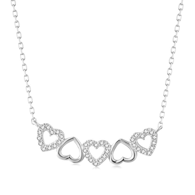 Sparkling Crystal Heart Necklace - 72% Off