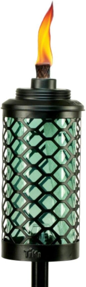 Bring the Ambiance: TIKI Brand Glass Honeycomb Torch, 65" Blue