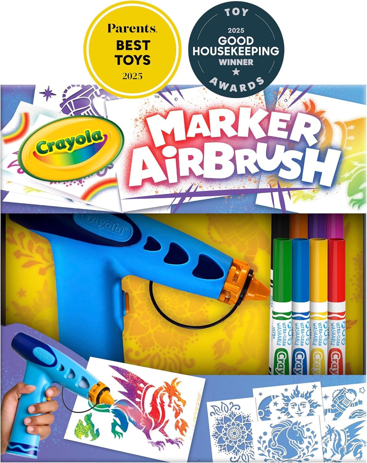 Crayola Marker Airbrush Spray Art Kit: DIY Craft Fun for Kids