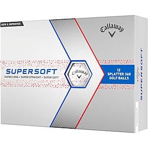 Callaway 2023 SuperSoft 360 Golf Balls (Red Splatter) - 12-Pack