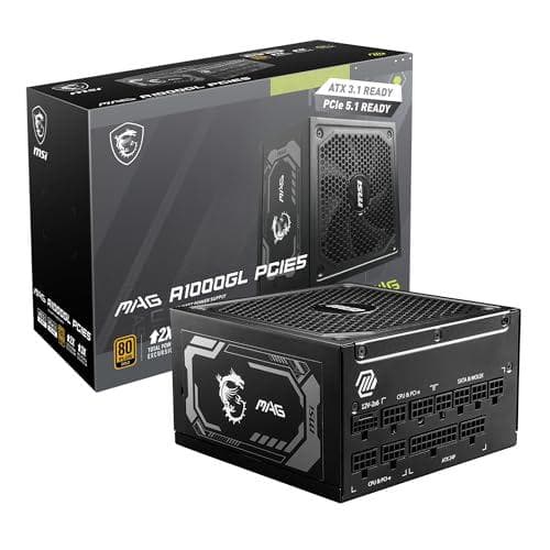 Powerful 1000W Gold-Rated Power Supply by MSI