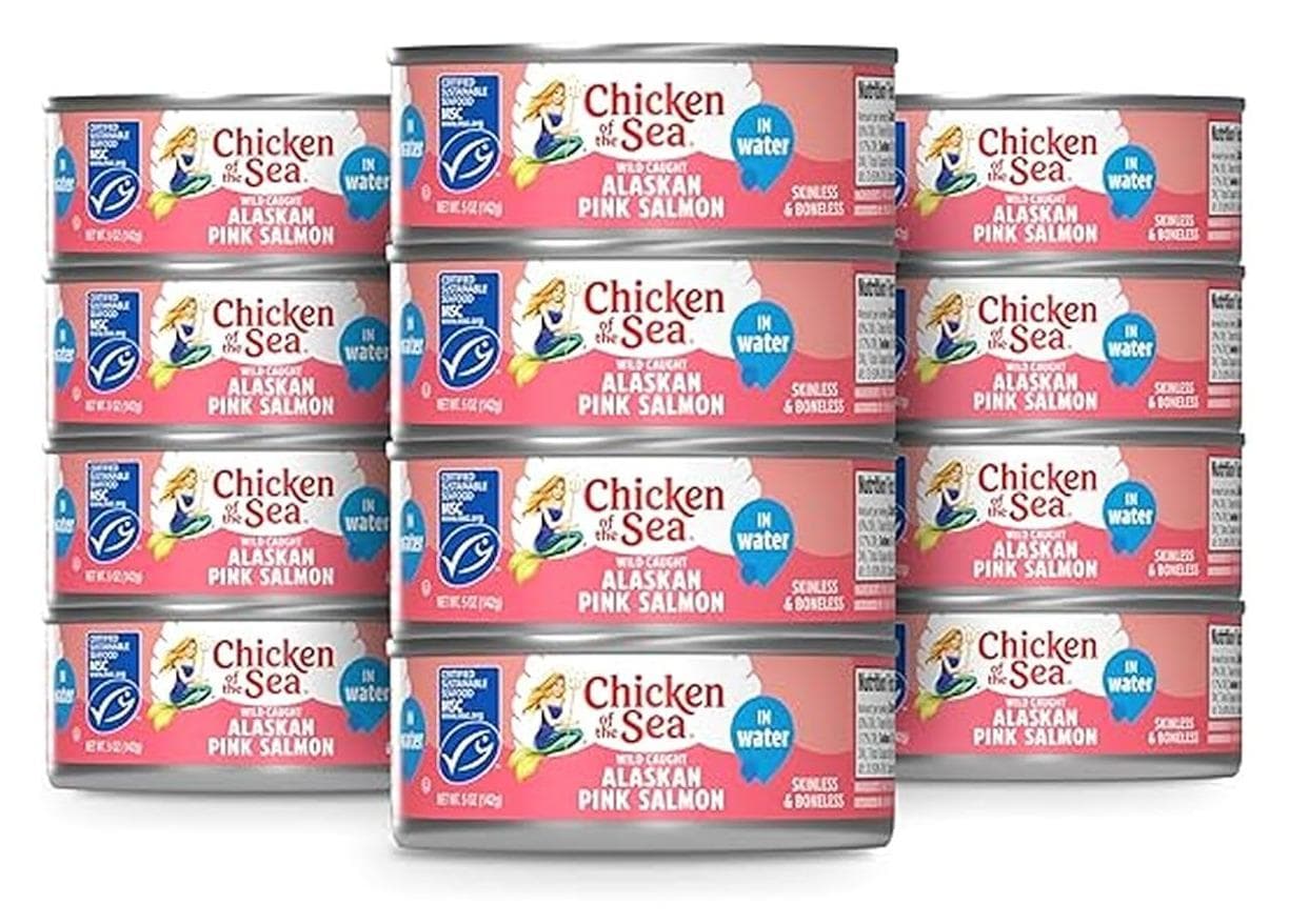 12-Count 5oz Chicken of the Sea Alaskan Pink Salmon Amazon