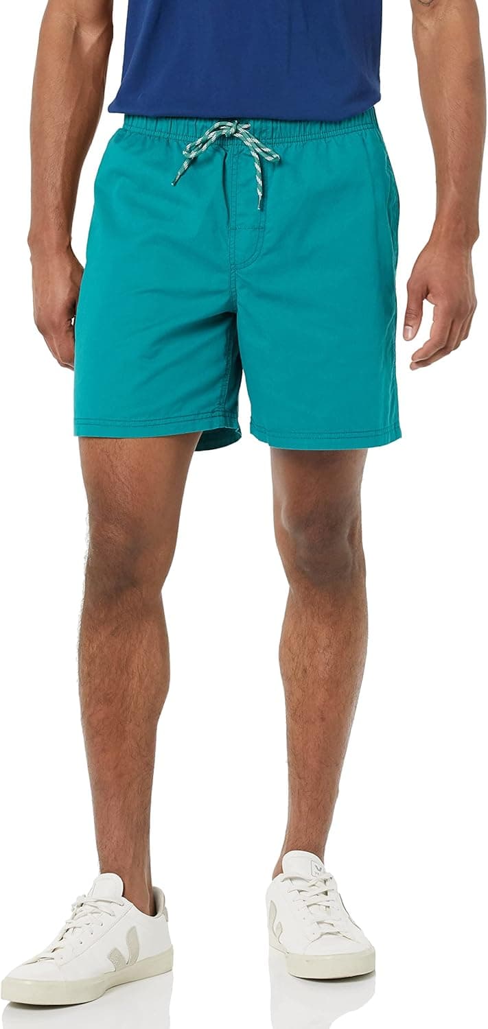Amazon Essentials Drawstring Twill Shorts - Teal Blue
