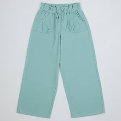 Owillo® Girls' Paperbag Twill Pants - Green XS