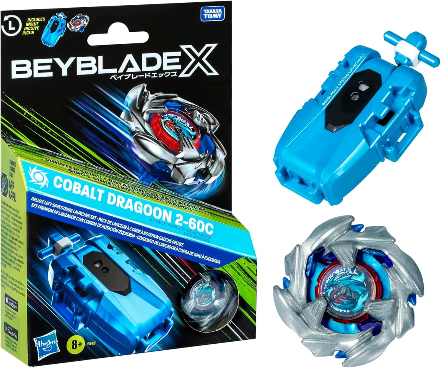 Beyblade Cobalt Dragoon Deluxe Launcher Set - Exciting Spinning Top Toy
