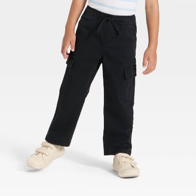 Toddler Boys' Cargo Pants - Cat & Jack™ Dark Black 12M