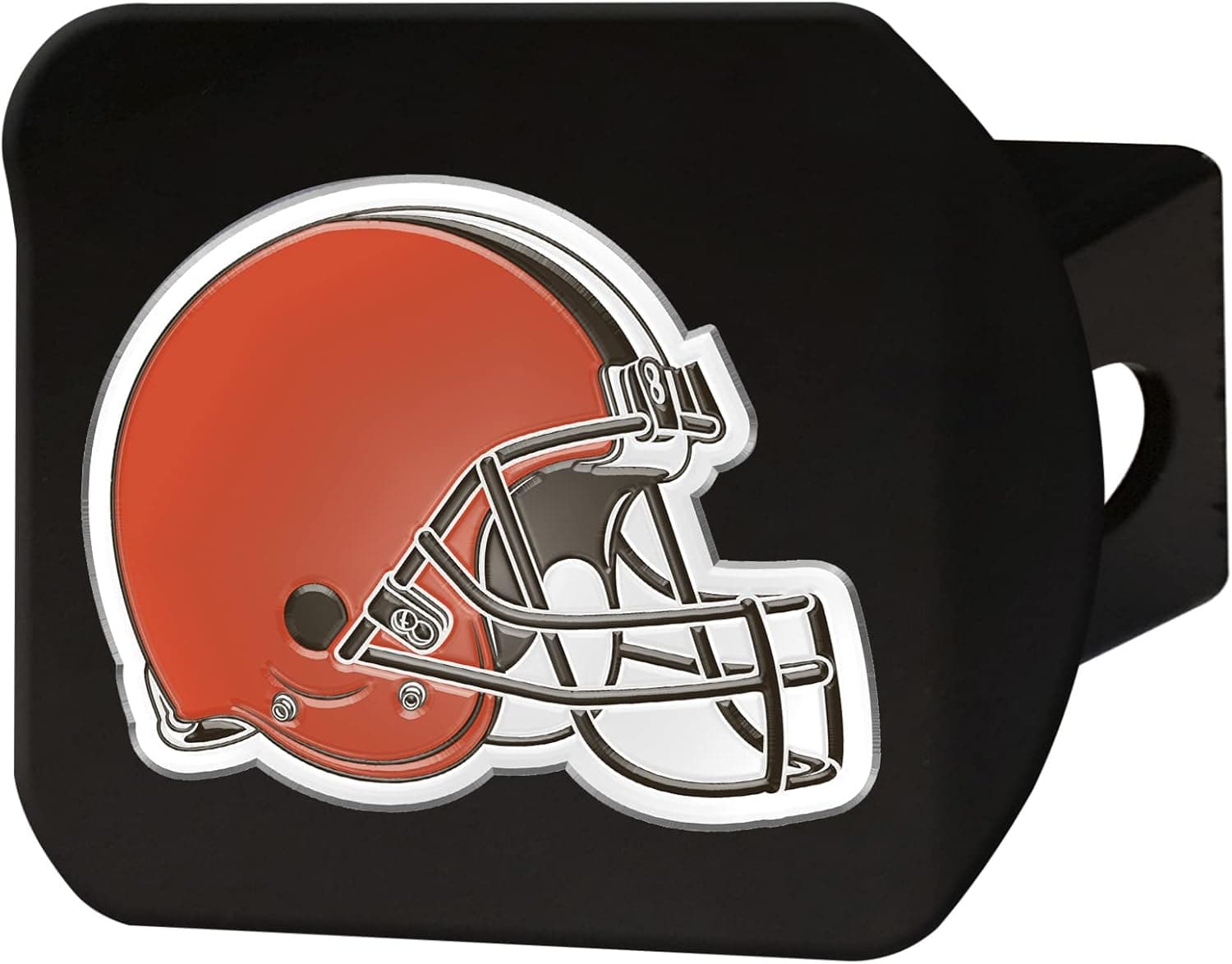 Cleveland Browns Black Metal Hitch Cover with 3D Color Emblem
