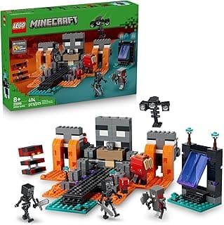 LEGO Minecraft Wither Battle Building & Pretend Play Toy for Boys & Girls - Video Game Playset & Toy Figures for Kids, Ages 8+ - W/Crimson Warrior Minifigure & More - Gift Idea for Birthdays - 21590