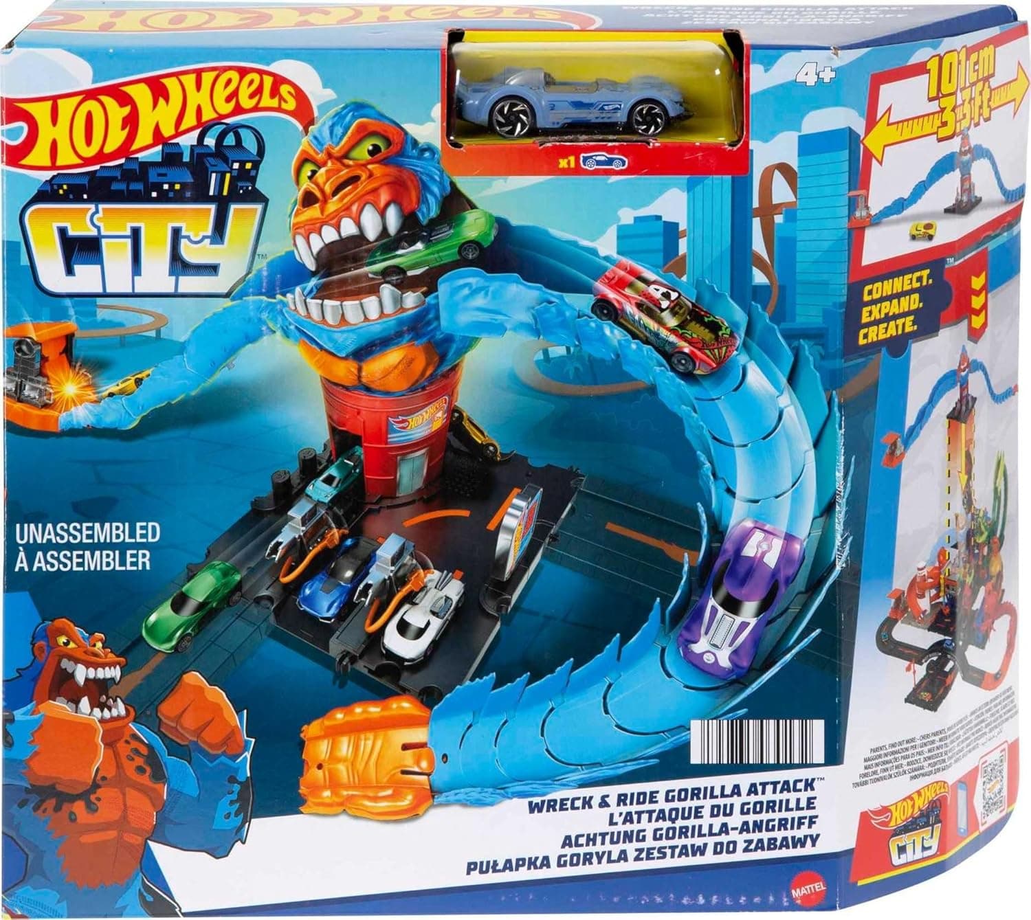 Thrilling Hot Wheels City Wreck & Ride Gorilla Attack Set